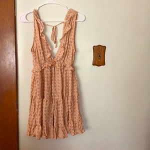 Orange and Pink dress Lowcut and flowy